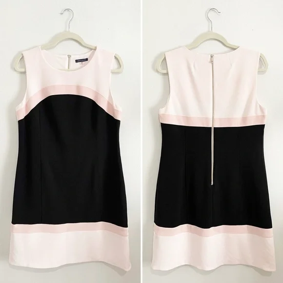 NEW Tommy Hilfiger Ponte Colorblock Shift Sheath Dress Sleeveless Women’s Sz 14 - Picture 4 of 6